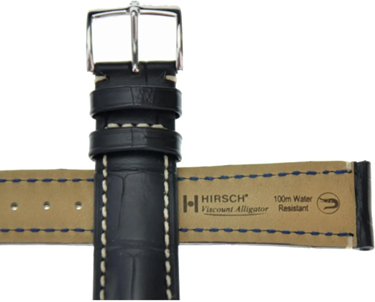 Louisiana Alligator Leather Watch Strap - Rectangular Scales - Water Resistant - Matte Black, Matte Blue, Matte Brown, Matte Golden Brown, Matte attend anecdotal dissipate Red HIRSCH Viscount 