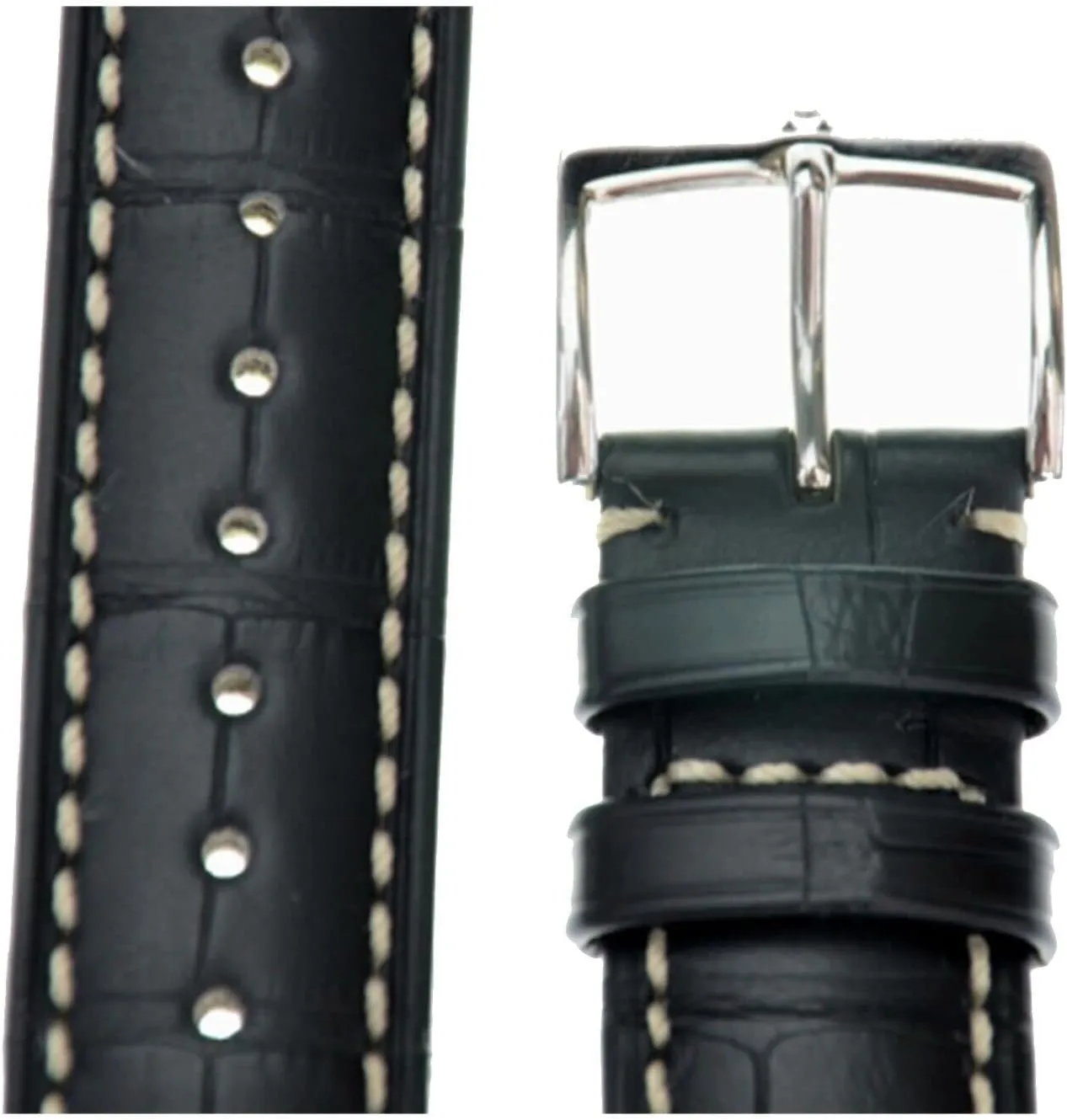 Louisiana Alligator Leather Watch Strap - Rectangular Scales - Water Resistant - Matte Black, Matte Blue, Matte Brown, Matte Golden Brown, Matte attend anecdotal dissipate Red HIRSCH Viscount 