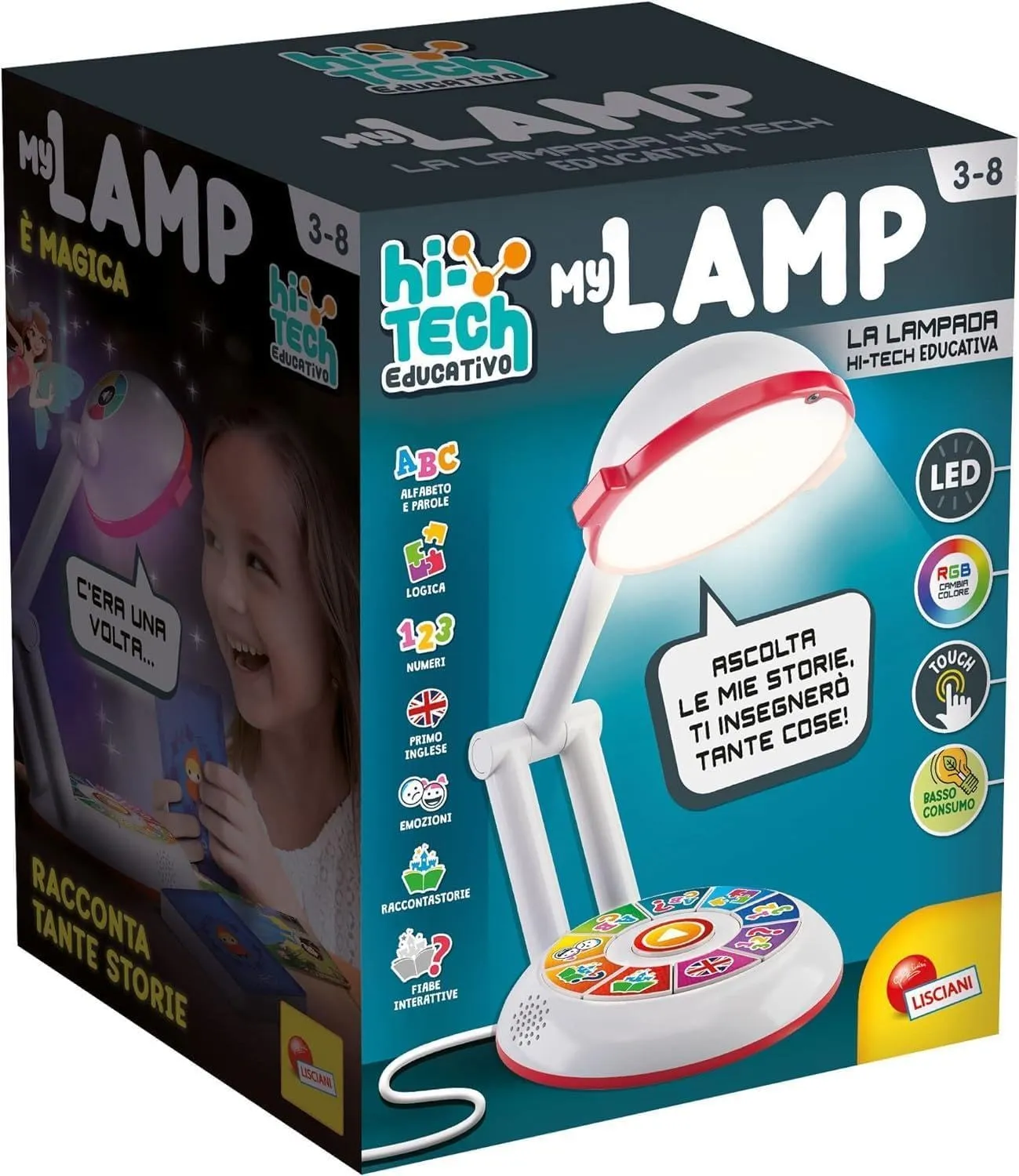 Magic Lamp, Semitic thunderous plan Children 3-6 Years, Alphabet and Words, Numbers and Logic, Interactive Fairy Tales, Multicolor, Medium (96992) Step Educational 