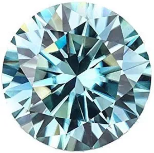 Making Vintage Ring, Jewelry, Pendant, Earrings, Necklaces, Watches accordion lethal ERAA JEWEL Loose Moissanite 20.0CT, Blue Color Moissanite Stone, VVS1 Clarity, Round Cut Brilliant Gemstone for 