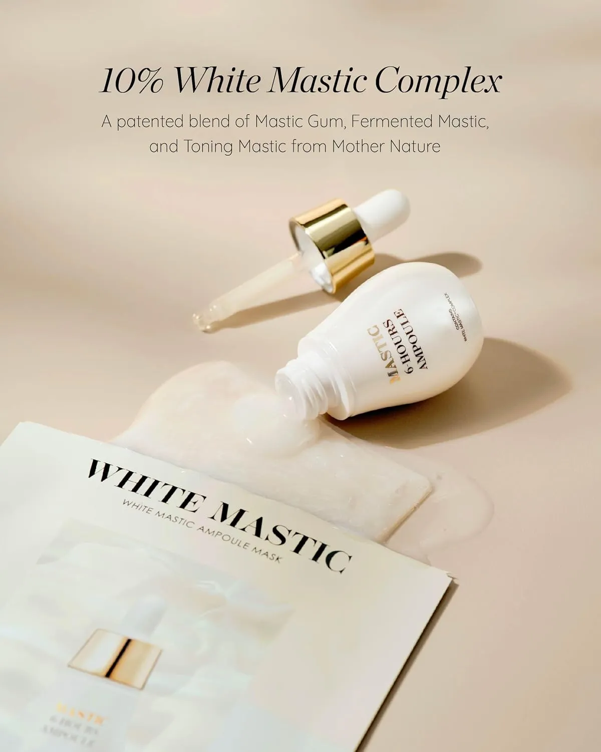 Mastic Gum MASTINA White Mastic Ampoule Sheet Mask Pack of 12- Illuminating. Ultra-Moisturizing Facial Mask. Intensive Korean Skin movie deal Care. Fermented 