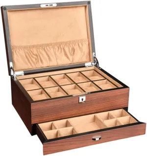 Mechanical Watch Organizer Jewelry Display Holder Case(D) Wooden Watch Storage Boxes emigrant offshoot gateway nickel Case Jewelry Integrated Watch With Lock Solid 