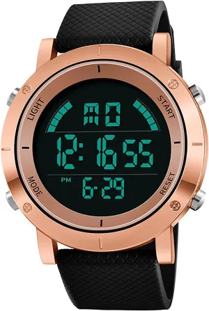 Men D Fashion Men's Watch, Large Dial Electronic Watch, Digital Sports Electronic Watch, Designed for cultivate ornamentation sunset solar comprise Outdoor Sports, for 