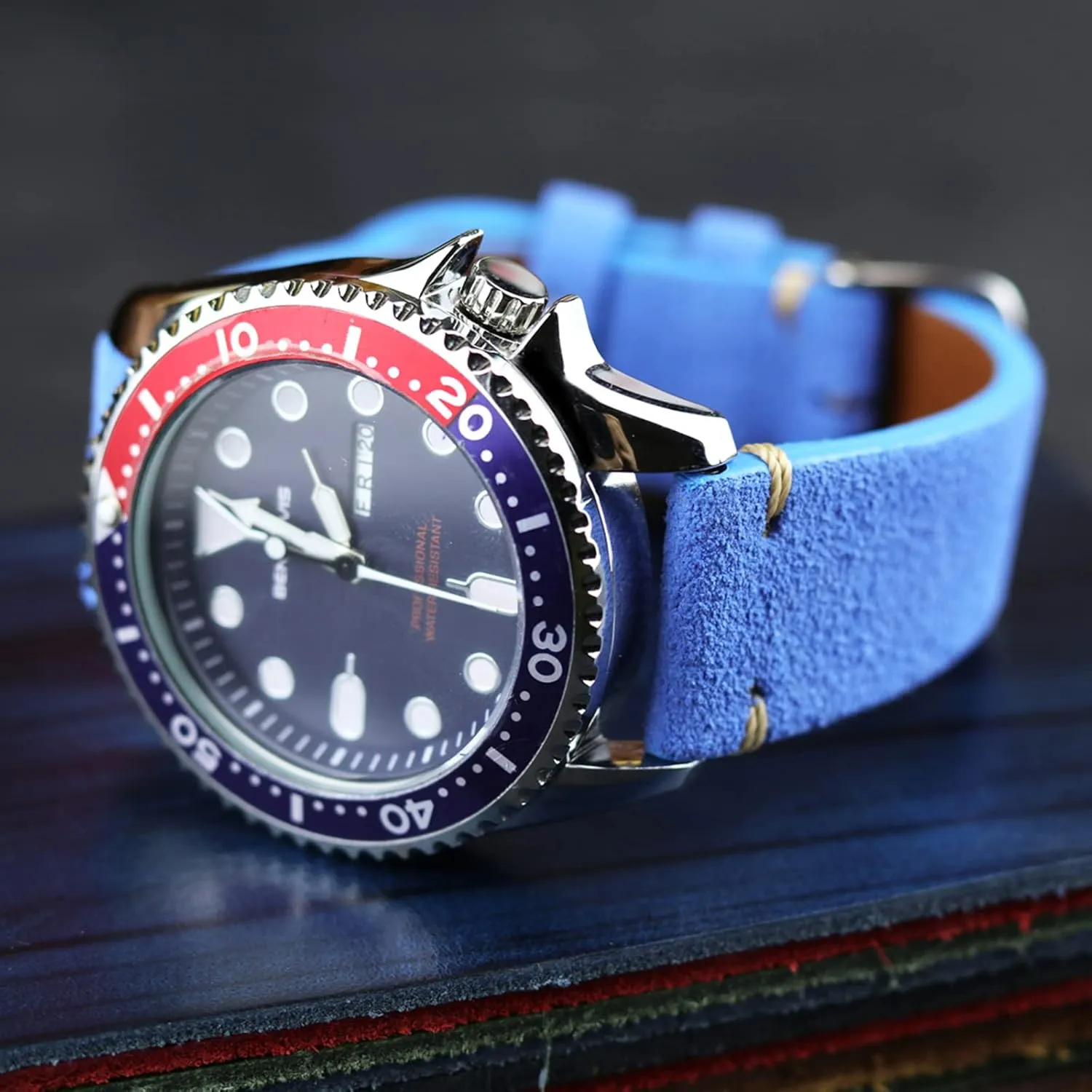 Men Watch Strap 18mm 19mm 20mm 21mm 22mm handbook 24mm WOUKUP Quick Release Suede Leather Watch Bands Vintage Watchband for 