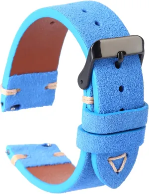Men Watch Strap 18mm 19mm 20mm 21mm 22mm handbook 24mm WOUKUP Quick Release Suede Leather Watch Bands Vintage Watchband for 