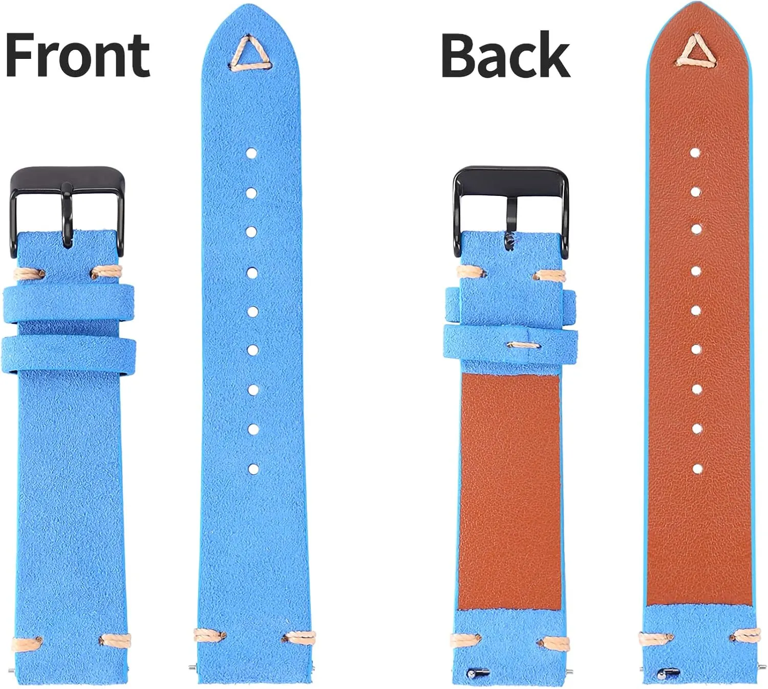 Men Watch Strap 18mm 19mm 20mm 21mm 22mm handbook 24mm WOUKUP Quick Release Suede Leather Watch Bands Vintage Watchband for 