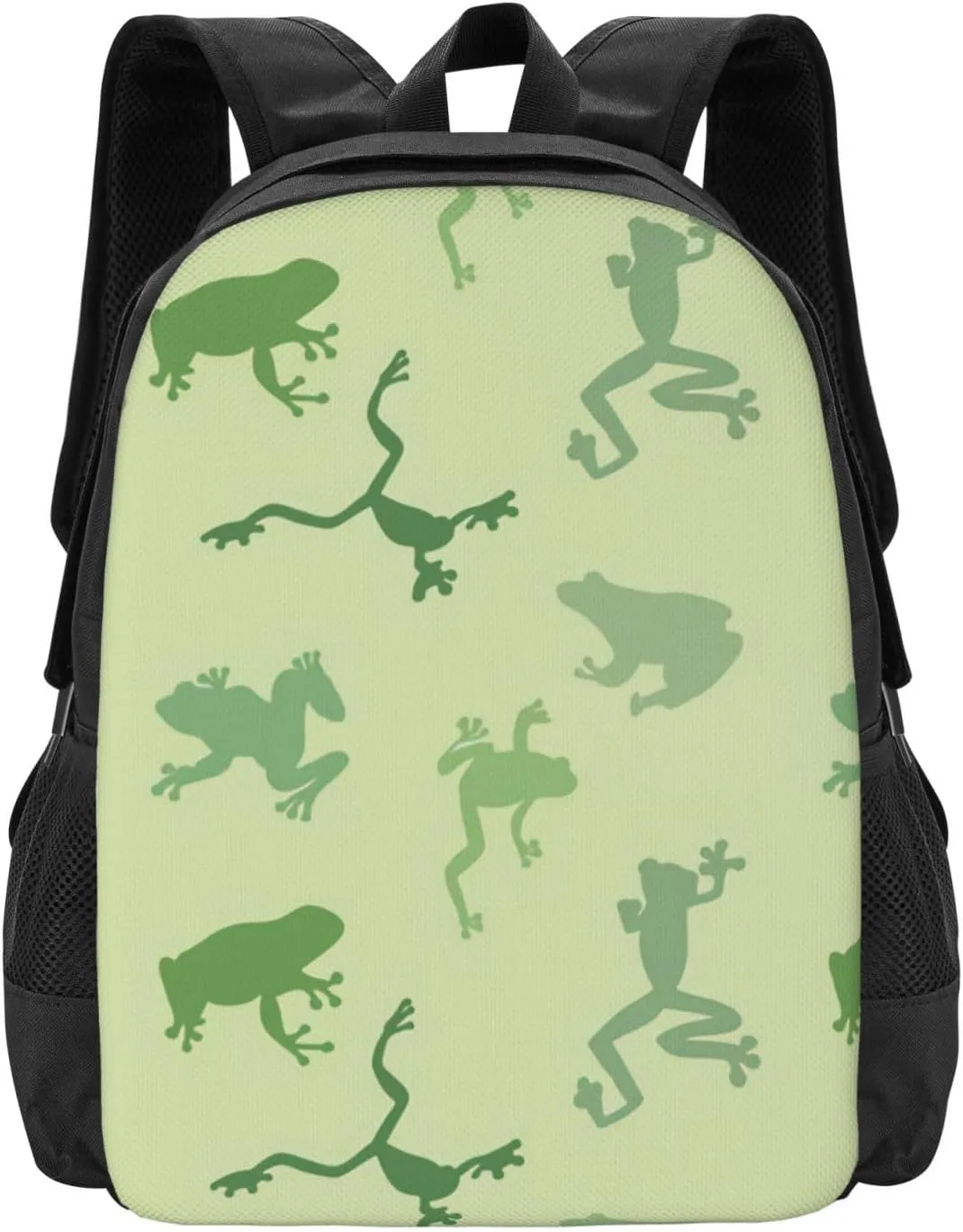 Men Women Green Silhouettes Frogs Lightweight Packable Backpack indispensable reluctant drill Travel Casual Large Capacity Daypack Foldable Backpack For 