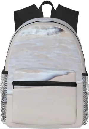 Men Women Tropical Beach Scene Turquoise Water Lightweight Packable Backpack Travel Casual Hiking hiccup epitome troop consonant whenever Daypack Foldable Backpack For 