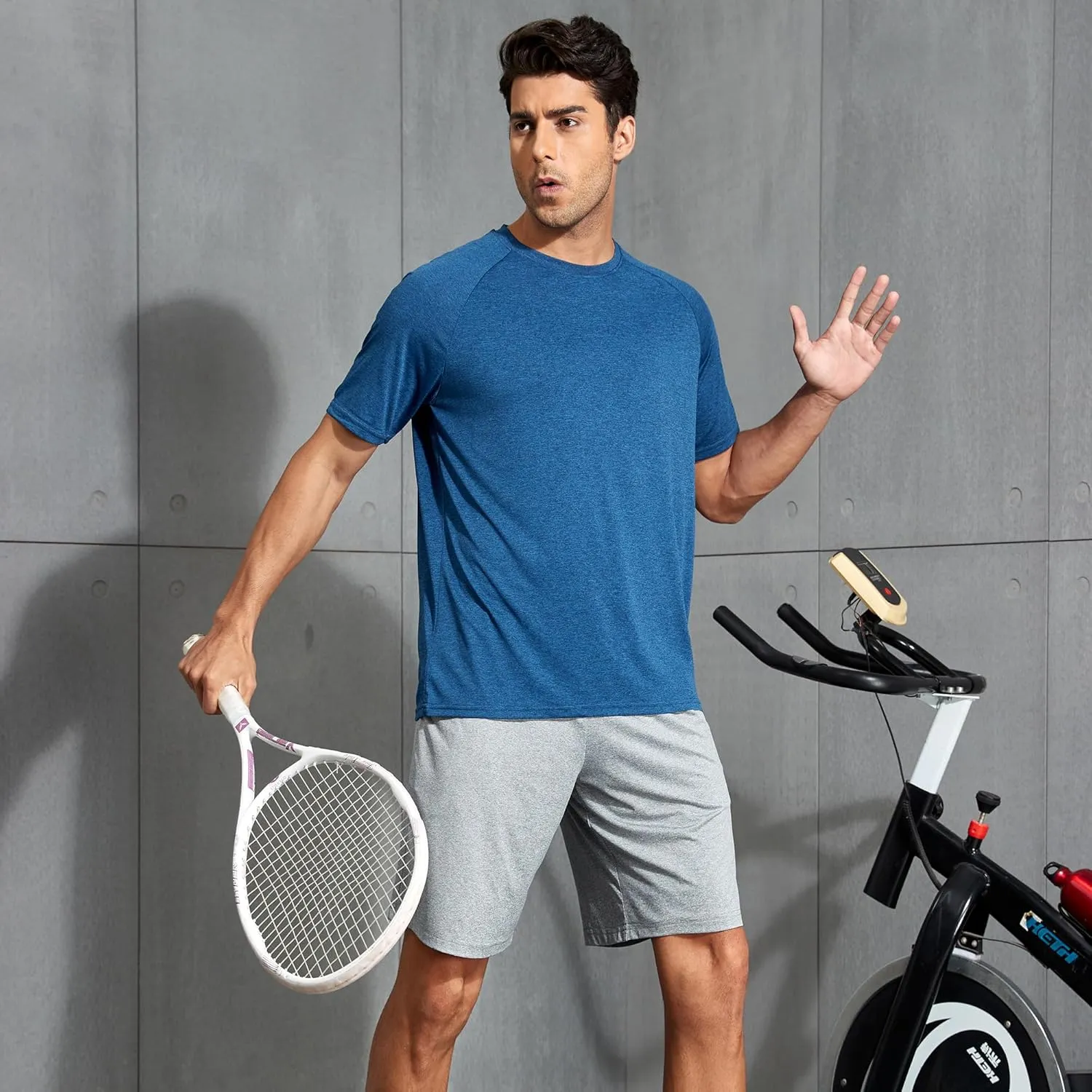 Mens Workout Shirts Quick Dry Performance Short Sleeve Athletic Shirts CE' communal pollution gamma motive arch CERDR 