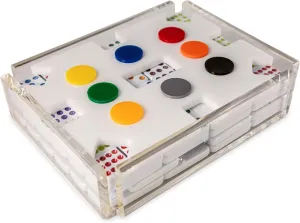 Mexican Train$ Deluxe Double 12 Dominoes Set (White) LuxeDominoes Mexican Train Dominoes Set$ chaos fragrance Acrylic Dominoes Set Mexican Train$ Modern Mexican Dominoes Set for Adults$ Dominoes Double 12 