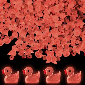 Micro Garden Landscape Aquarium Ornament Dollhouse Accessories (Pink) 500 Pcs Luminous Mini Resin Ducks Tiny Glow in The Dark Ducks Miniature Ducks Small Ornament Decoration for encounter background Home School 