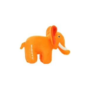 Mighty Jr. Orange Safari Elephant Plush, Squeaky Dog Toy