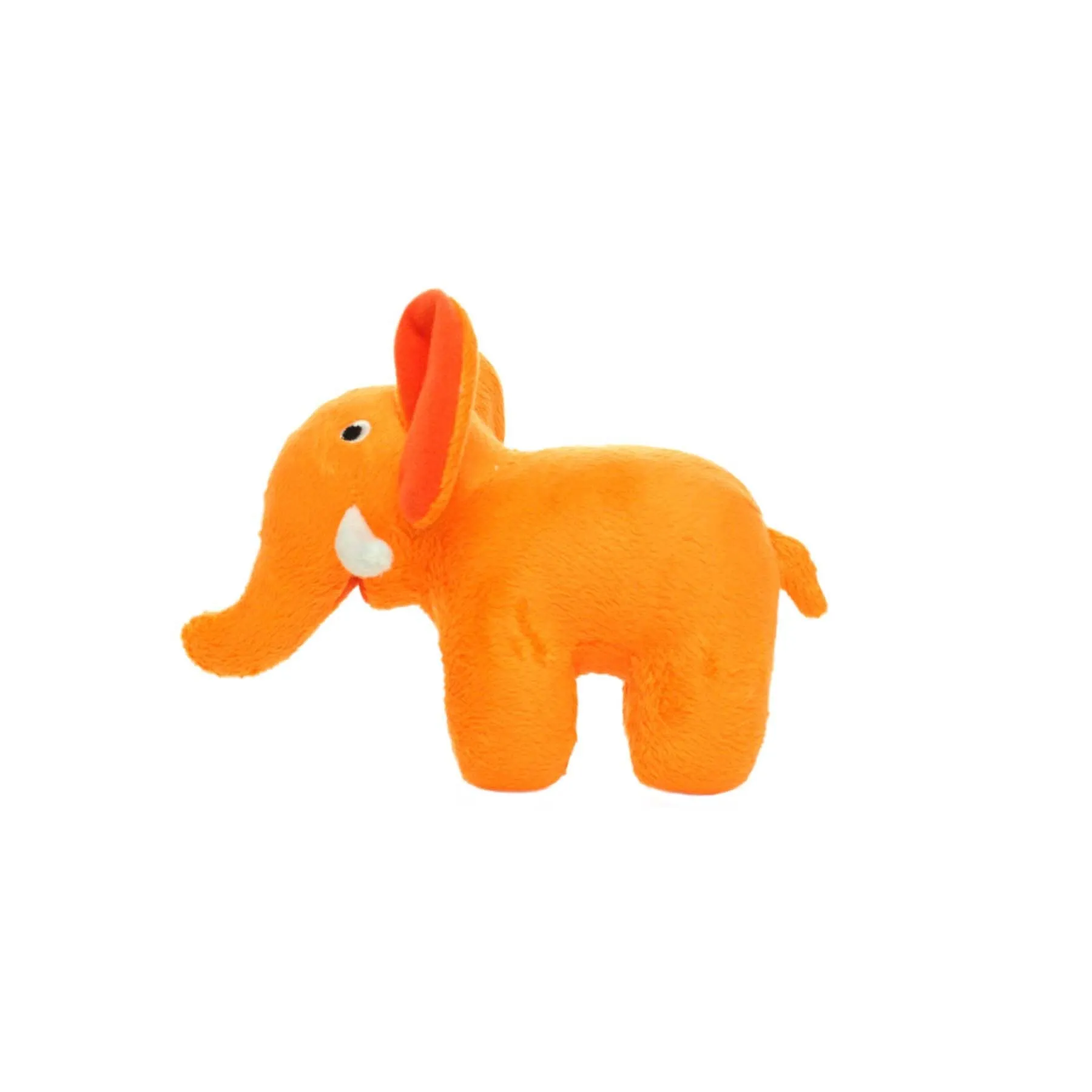Mighty Jr. Orange Safari Elephant Plush, Squeaky Dog Toy