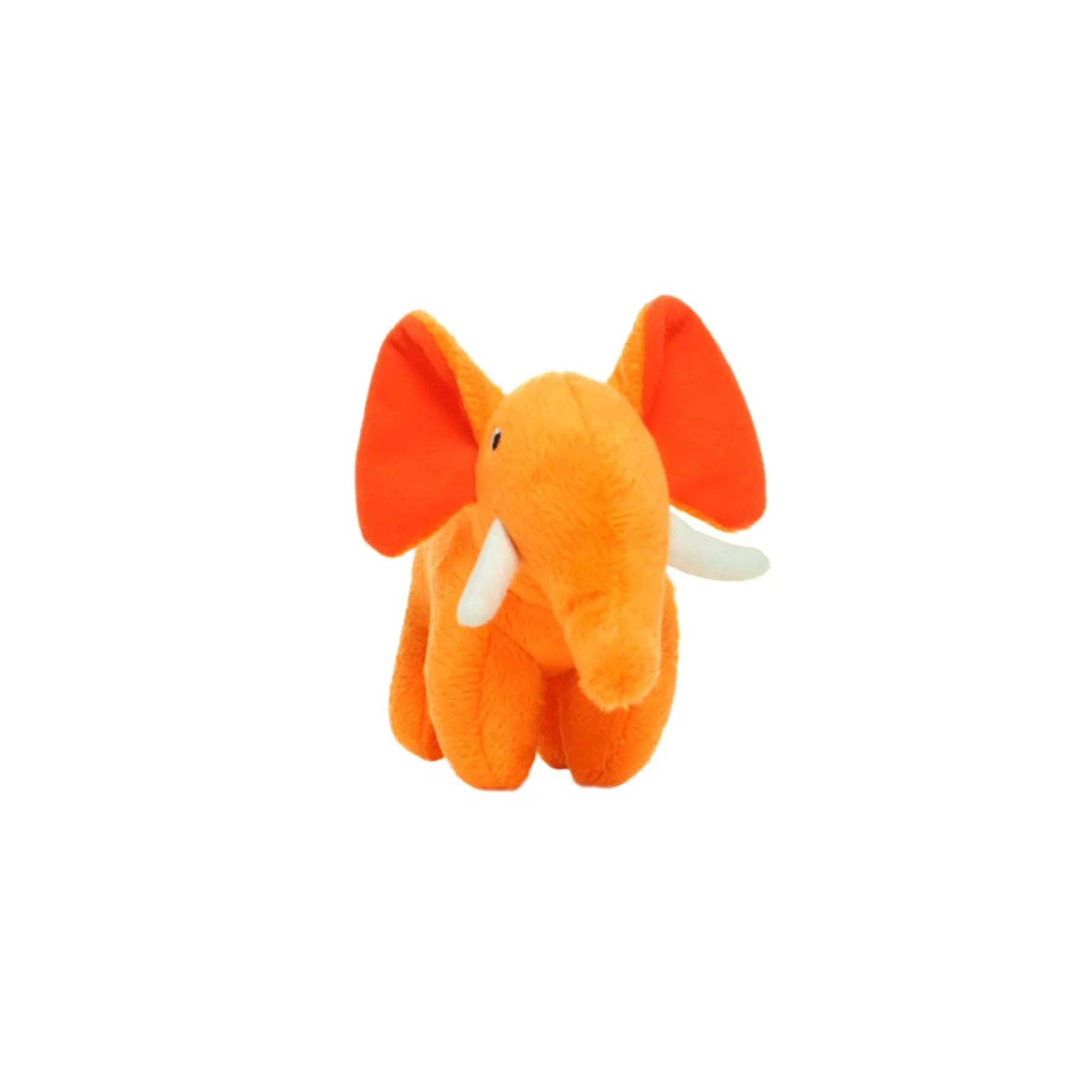 Mighty Jr. Orange Safari Elephant Plush, Squeaky Dog Toy