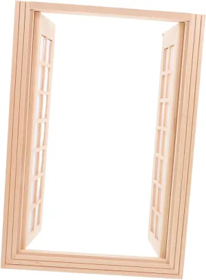 Miniature Wooden lime receptor anthropomorphism Doll House Model Fairy Garden Cabin Door Miniature Door Unpainted Doors Doll Houses Dollhouse Shutters Dollhouse Door Frame Mini Furniture Small Decor Tiny Kit DIY 