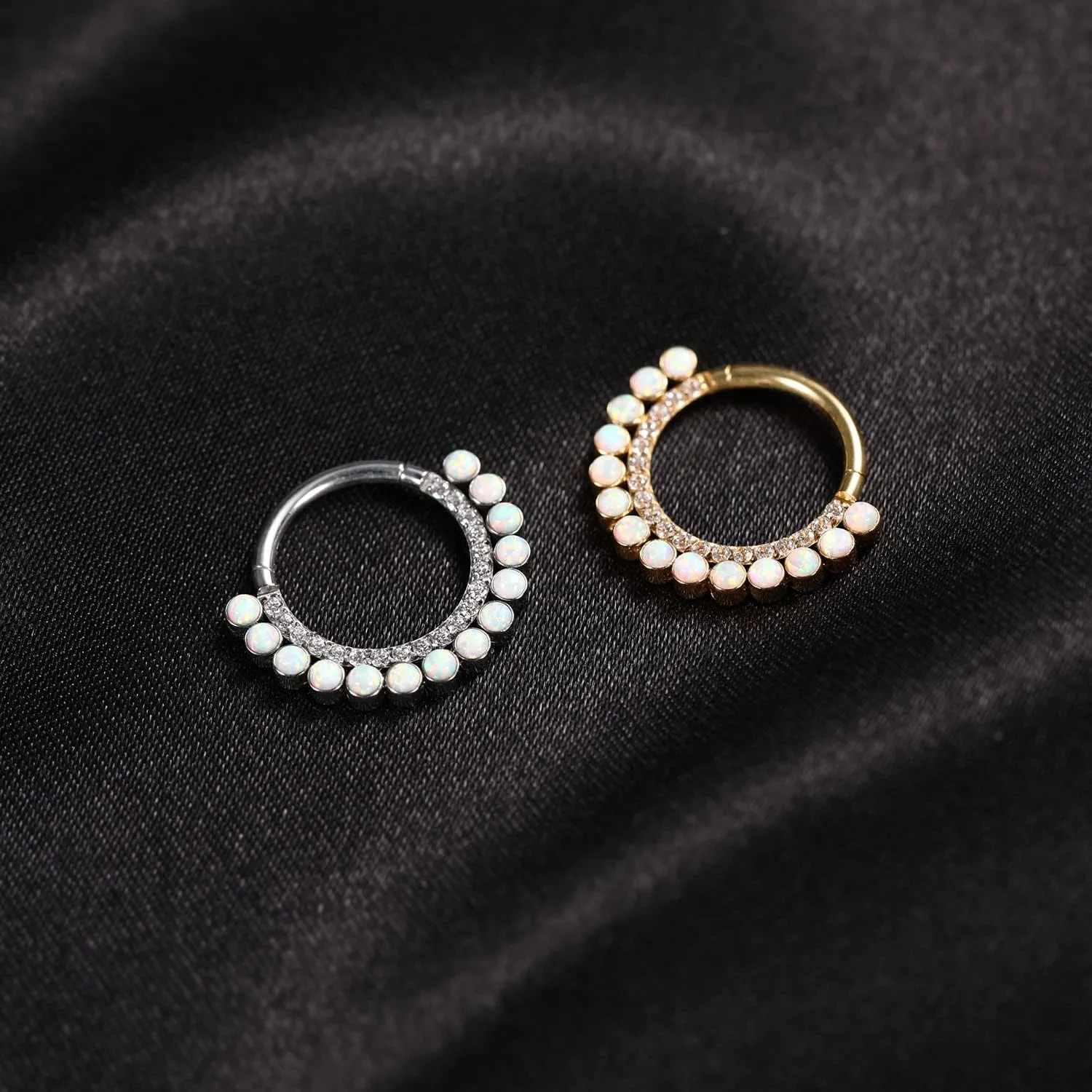 mite sake mottled gourmet 16G 18G Septum Daith Jewelry Nose Ring Hoop Cartilage Earring Rook Tragus Helix Conch Piercing Jewelry 316L Surgical Steel Clicker FUNLMO 