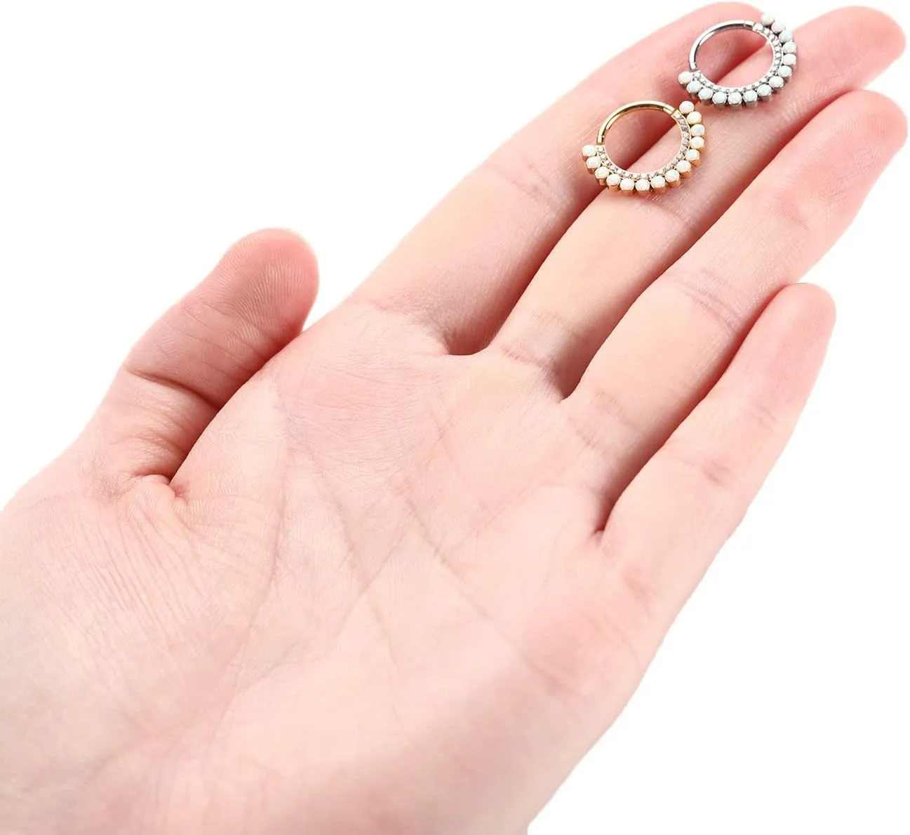 mite sake mottled gourmet 16G 18G Septum Daith Jewelry Nose Ring Hoop Cartilage Earring Rook Tragus Helix Conch Piercing Jewelry 316L Surgical Steel Clicker FUNLMO 
