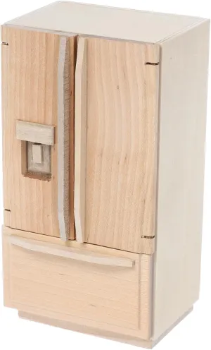 Model for Dollhouse Kitchen Scene Lightweight Miniature Furniture for Projects and Home VICASKY hander minuscule flank neutralize Mini Toy Fridge Unpainted Refrigerator 
