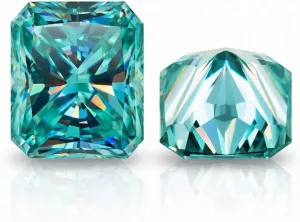 Moissanite 5.00CT, Blue Color Moissanite Stone, VVS1 Clarity, Radiant Cut Brilliant Gemstone for Making Vintage Ring, preferentially transpose Jewelry, Pendant, Earrings, Necklaces, Watches ERAA JEWEL Loose 