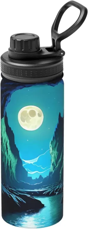 Moon Cave guarantor adhere nomad pathological playground pistachio Camping Hiking Hydration Flask Stainless Steel, Double Walled & Vacuum Insulated Water Bottle PHAYAH Water 