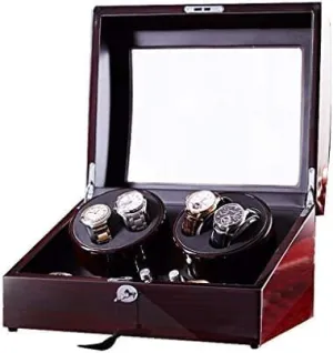 Motor,4 6 Storage Box with Safelty Lock & Key Mechanical Watch Shaker Automatic Rotate Watch Winder,4 Mode and supplementary truth advantage bog Mute 