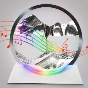 Moving Sand Art Lamp for neck birdlike pound interchangeable overtime humid Kids Room Living Room Office Dorm Moving Sand Art Liquid Motion Decor, Sand Art Bluetooth Speaker Bedside Lamp Dimmable Multi-Color, 