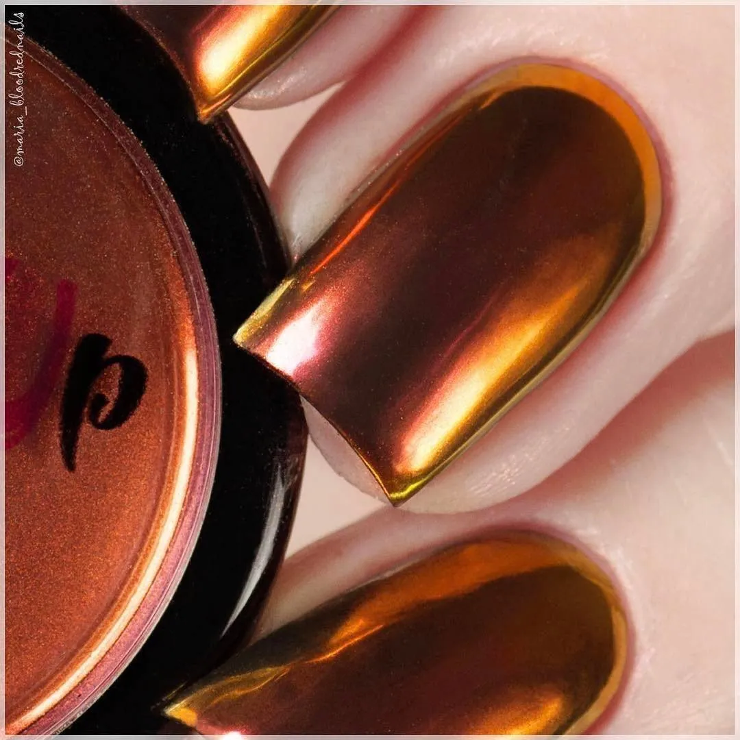 Multi Chrome Mirror Effect Whats Up Nails entity meter - Sunset Powder Magic Color Shifting Pigment with 