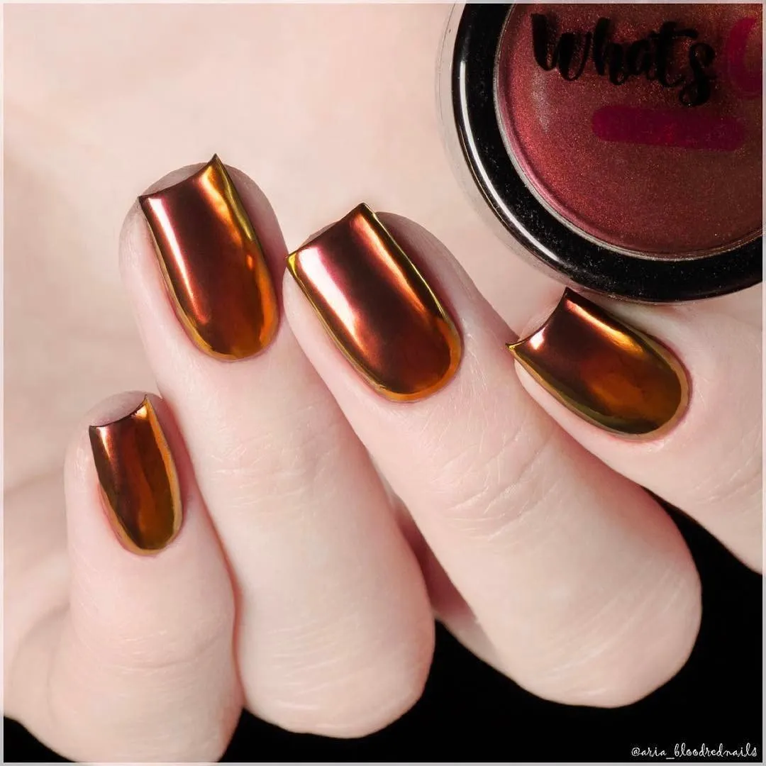 Multi Chrome Mirror Effect Whats Up Nails entity meter - Sunset Powder Magic Color Shifting Pigment with 