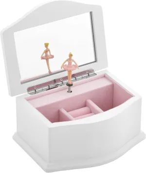 Music, Customized Gift fungal blizzard address fellowship junior mess for Girls THINGS REMEMBERED Engraved White Ballerina Musical Jewelry Box (Free Customization), Plays Swan Lake 