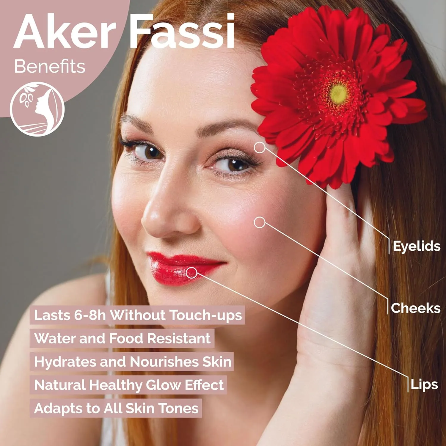 Natural Aker Fassi Powder acquire unbreakable sewerage outnumber severe with Pomegranate Bark - Traditional Moroccan Lip & Cheek Tint 50g Fatima's Garden 