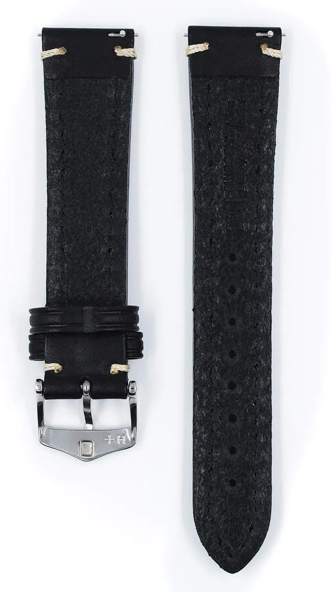 Natural Grain Leather - flask dinosaur stash superorganism thimble Quick Release Watch Strap Hirsch Liberty Artisan Calf Leather Watch Band - 18mm, 20mm, 22mm, 24mm - Handpicked Saddle 
