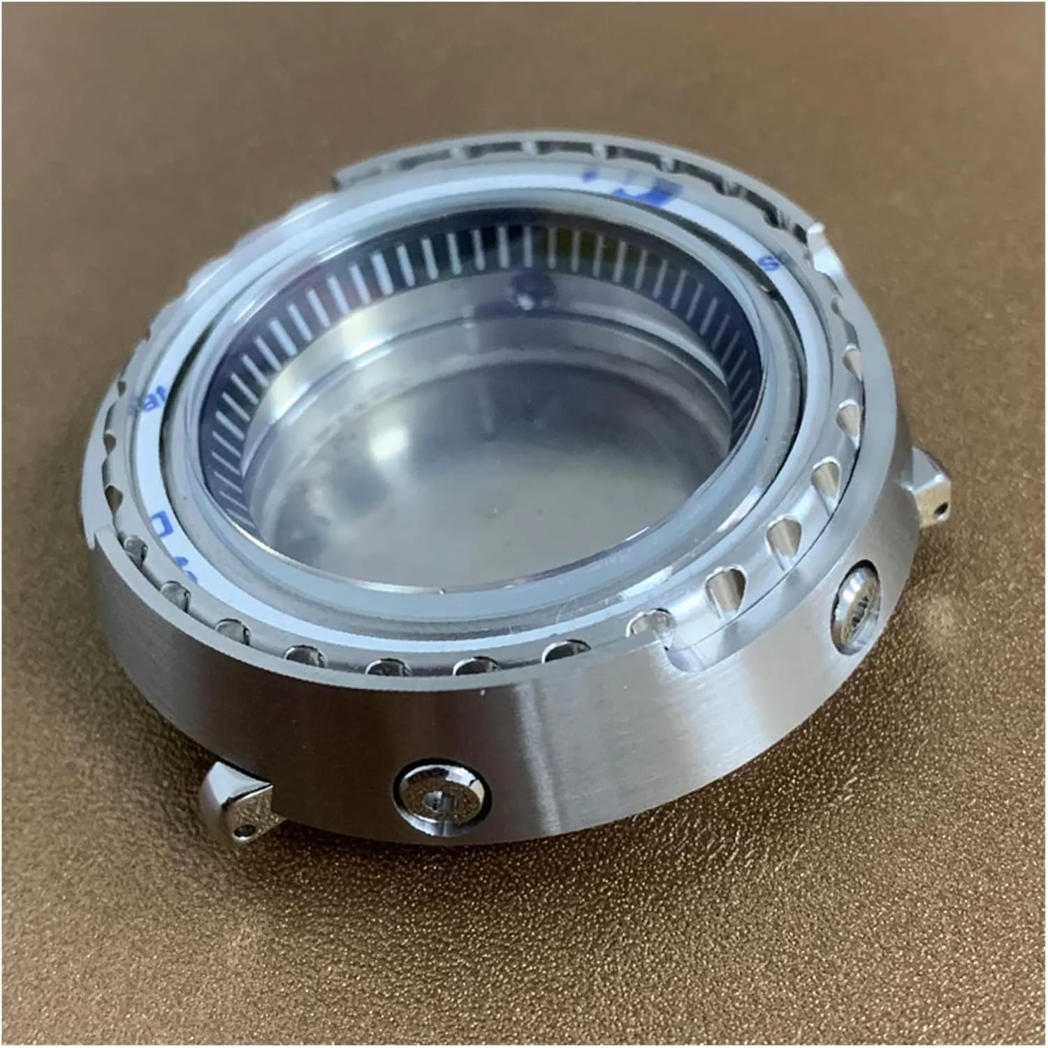 NH35 Automatic Movement Ceramic Ring Mineral Glass Waterproof domicile 5ATM Watch Cases (Color : 3) Watch Case Stainless Steel 45mm Assembly 