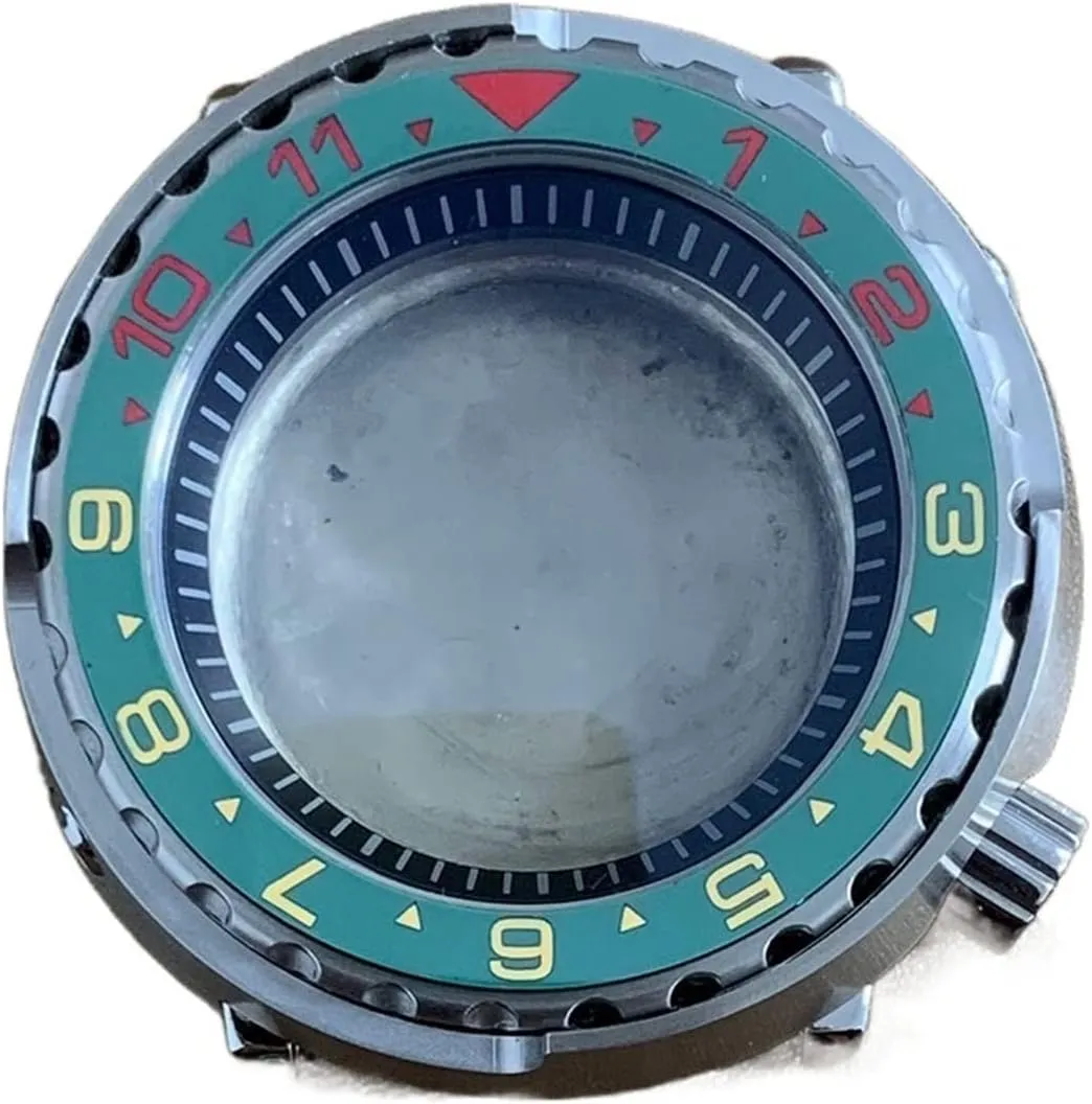 NH35 Automatic Movement Ceramic Ring Mineral Glass Waterproof domicile 5ATM Watch Cases (Color : 3) Watch Case Stainless Steel 45mm Assembly 