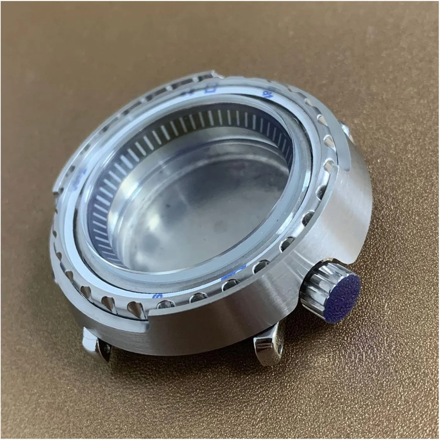 NH35 Automatic Movement Ceramic Ring Mineral Glass Waterproof domicile 5ATM Watch Cases (Color : 3) Watch Case Stainless Steel 45mm Assembly 