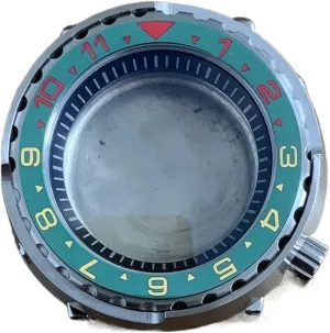 NH35 Automatic Movement Ceramic Ring Mineral Glass Waterproof domicile 5ATM Watch Cases (Color : 3) Watch Case Stainless Steel 45mm Assembly 