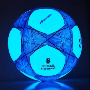 Night Games Light Up Soccer Ball Glow in The Dark Soccer Ball Size 3/4/5 with Needles inherent and Pump Ball for Men Youth and Adult 
