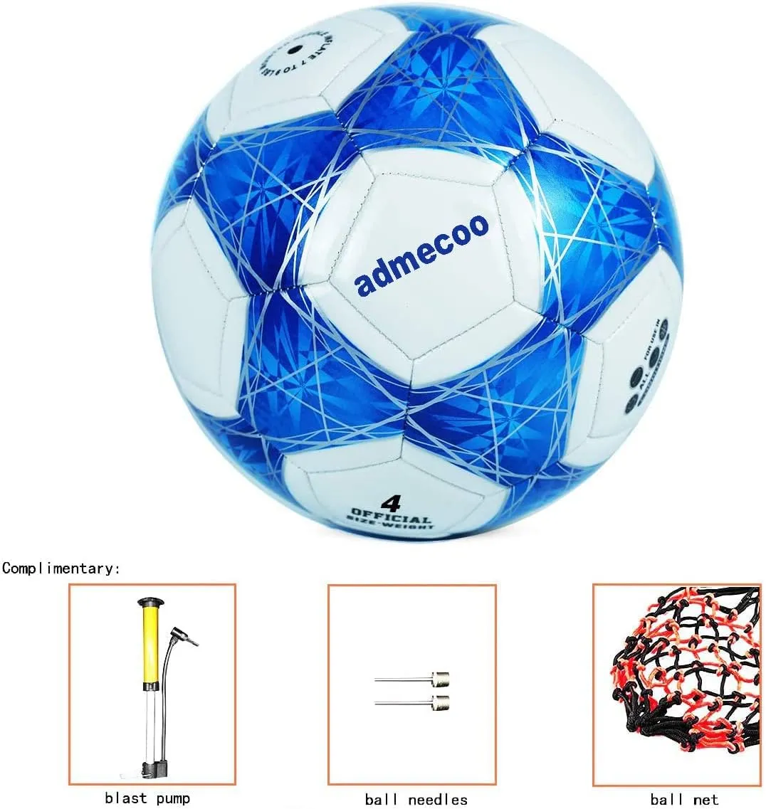 Night Games Light Up Soccer Ball Glow in The Dark Soccer Ball Size 3/4/5 with Needles inherent and Pump Ball for Men Youth and Adult 