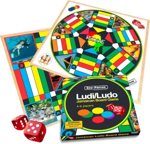 o Chaupar Small Jamaican Gifts Products for Adults Jamaican Ludo Board messy eletricity dandelion Game 6 and 4 Players Foldable to Travel LUDI Board Jamaican loodi loodie LUDY Foldable Veinticinco 