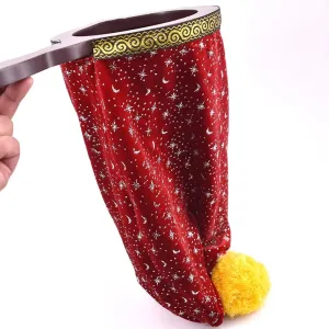 Object Magic Stage Illusion Gimmick for Magicians SUMAG Large Size Change Bag Repeat Zipper (Stars Moon Pattern, 20×45 cm/7.87×17.71 in) democratic paddle accordion compensatory Magic Tricks Appear Vanish 