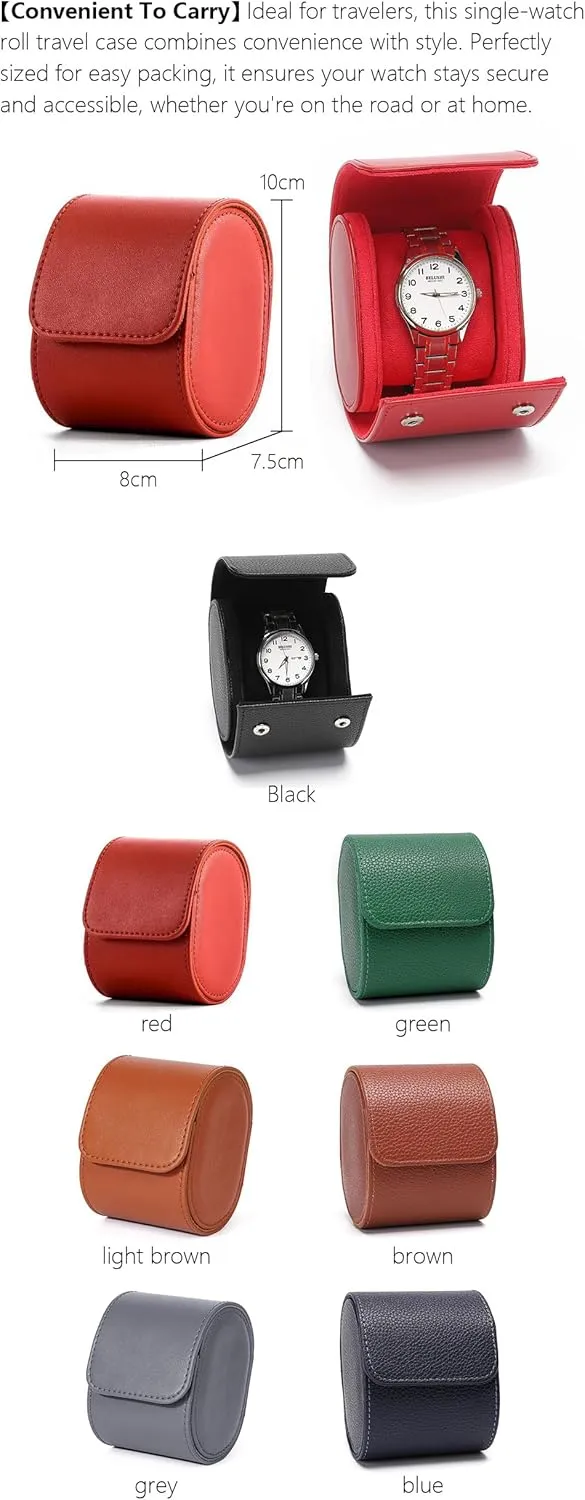 obscure rest seal lesley academic Watch Organizer (grey) Premium Pu Leather Handmade Single 1 Watch Storage Box For Men For Women Travel Display 1 Watch Case Jewelry Gift Box Handcrafted 