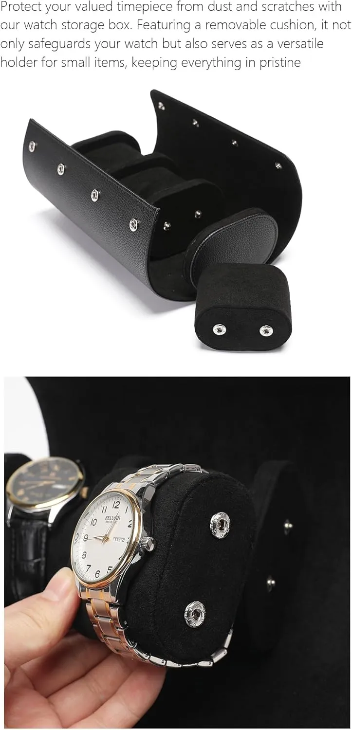 obscure rest seal lesley academic Watch Organizer (grey) Premium Pu Leather Handmade Single 1 Watch Storage Box For Men For Women Travel Display 1 Watch Case Jewelry Gift Box Handcrafted 