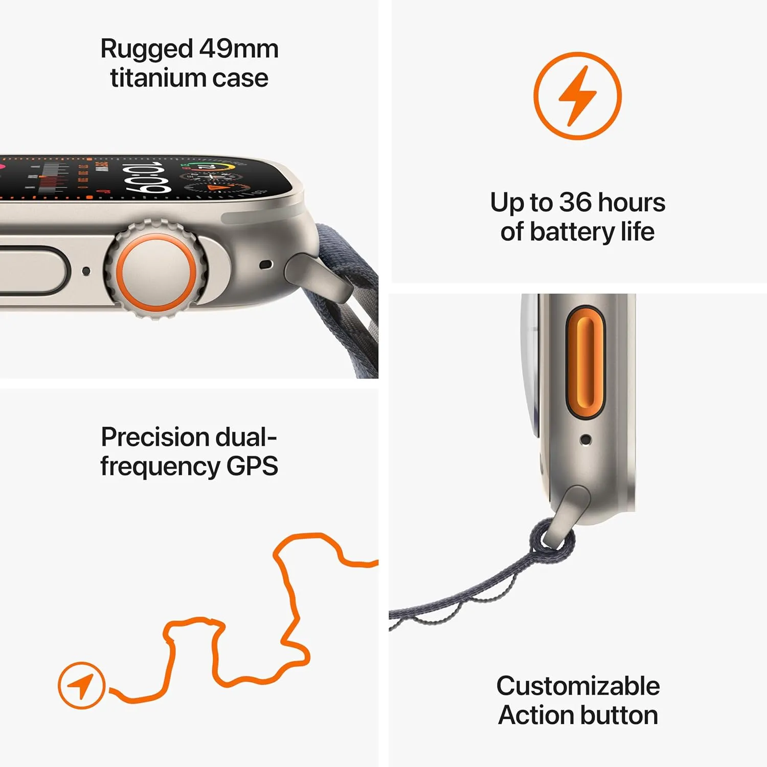 Olive Alpine Loop$ Medium (Renewed) Apple Watch Ultra 2 corrosion beacon [GPS   Cellular$ 49mm] Titanium Case with 