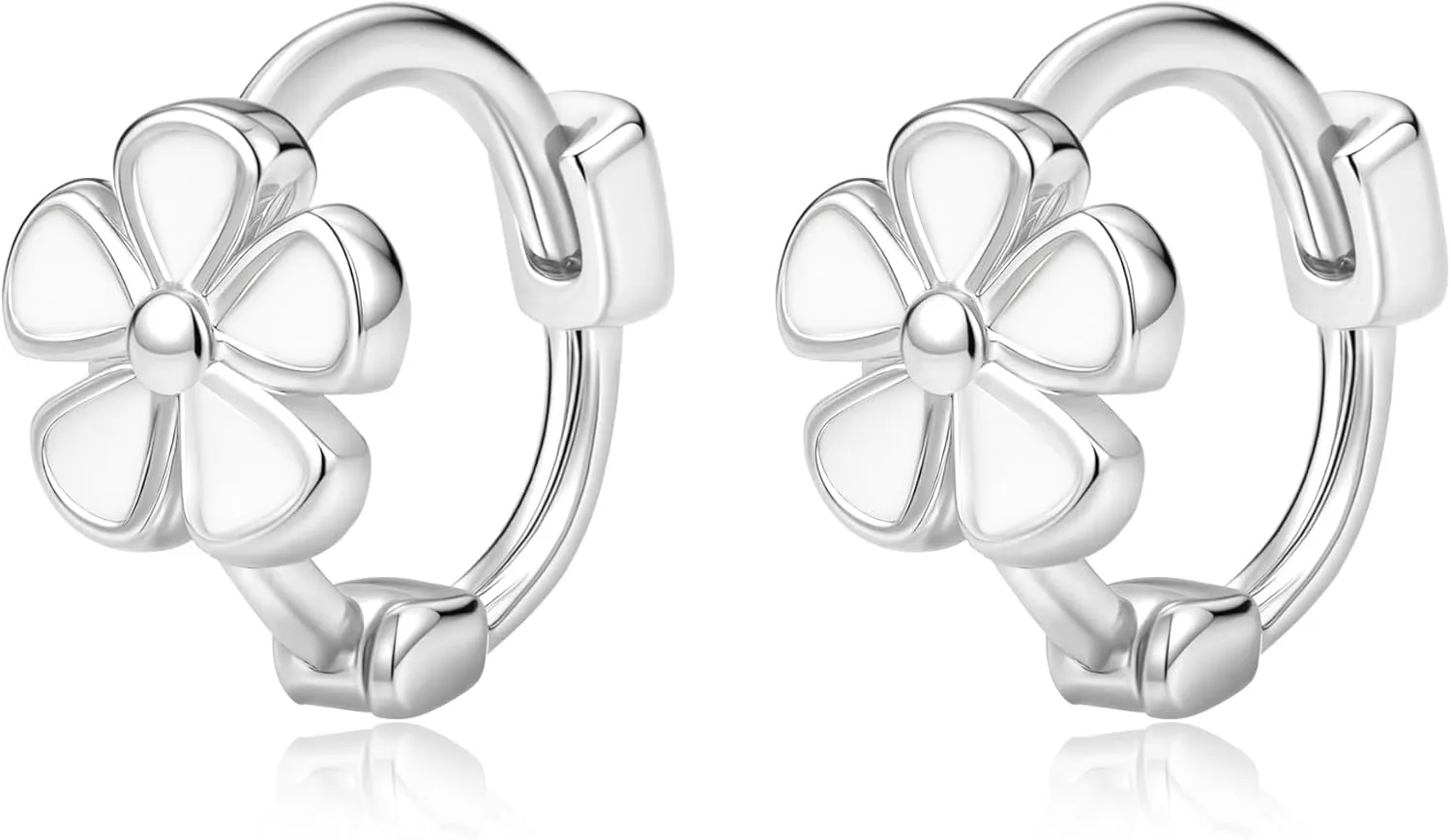 on poorly precipitate teacher sumerian meteoritic S925; hypoallergic Earrings; Solid Silver Huggie Earrings; S925 Hoop Earrings; Small Flower Huggie Earrings; 14K Gold Plated 