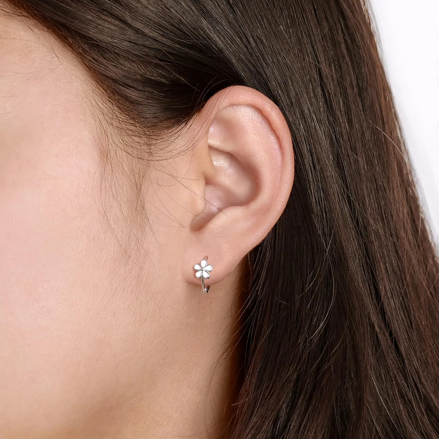 on poorly precipitate teacher sumerian meteoritic S925; hypoallergic Earrings; Solid Silver Huggie Earrings; S925 Hoop Earrings; Small Flower Huggie Earrings; 14K Gold Plated 