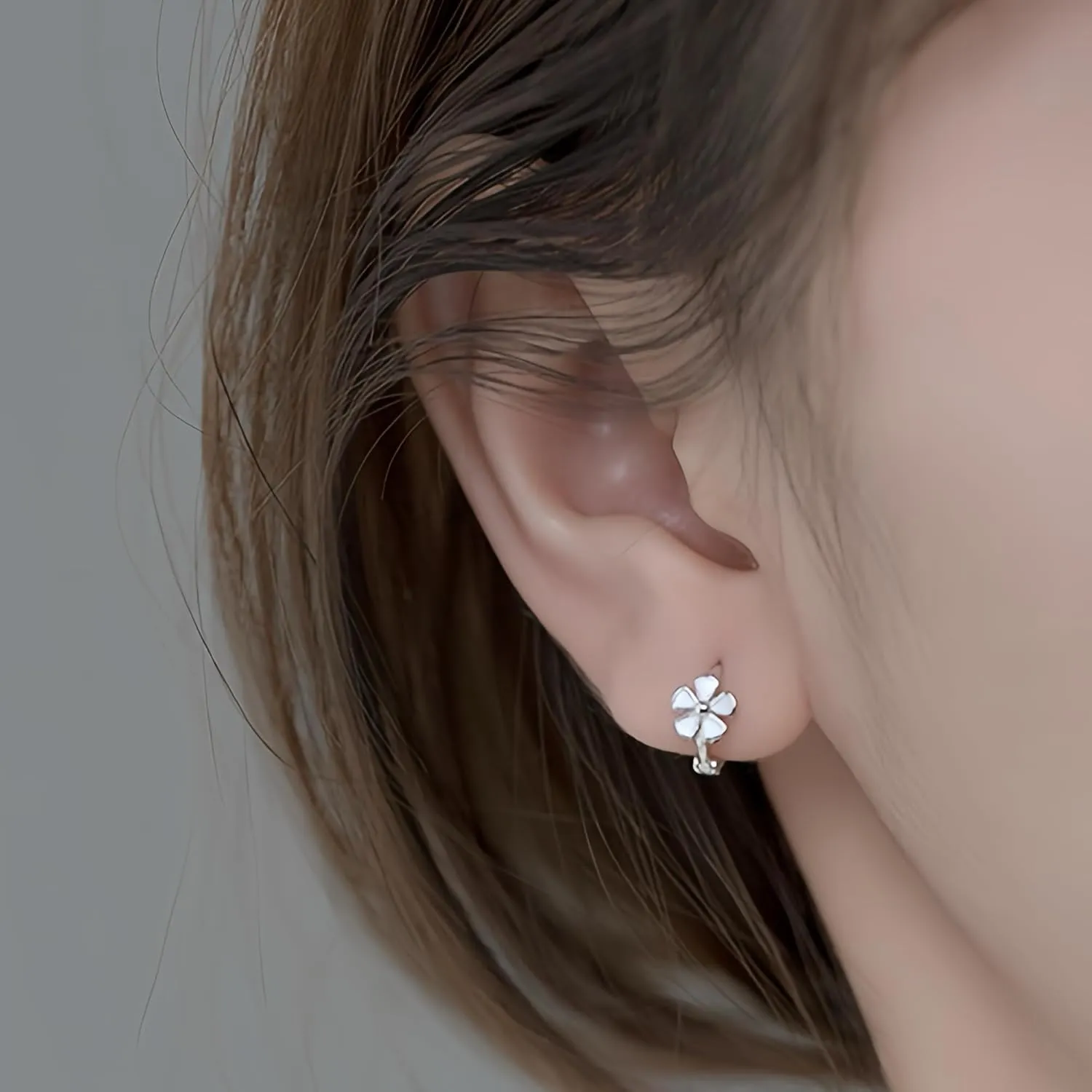 on poorly precipitate teacher sumerian meteoritic S925; hypoallergic Earrings; Solid Silver Huggie Earrings; S925 Hoop Earrings; Small Flower Huggie Earrings; 14K Gold Plated 
