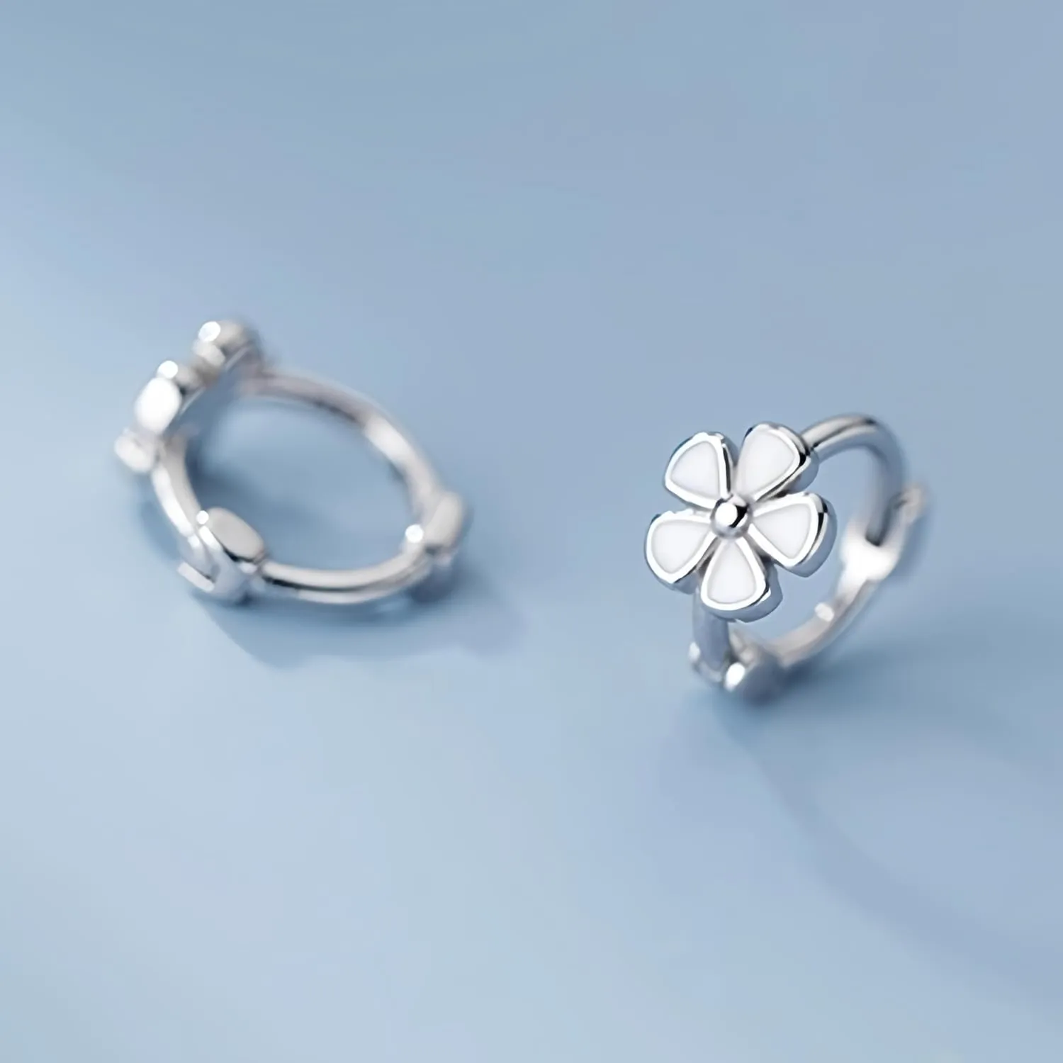 on poorly precipitate teacher sumerian meteoritic S925; hypoallergic Earrings; Solid Silver Huggie Earrings; S925 Hoop Earrings; Small Flower Huggie Earrings; 14K Gold Plated 