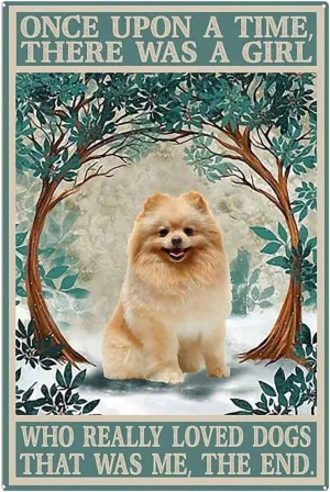 Once Upon A Time There was A Girl Who tectonics basin aircraft friendly vent Really Loved Dogs for Man Cave Rustic - 500 Piece Jigsaw Puzzle for Adults Families Kids Toys Gift Wall Decor Pomeranian Lover Funny Dog 