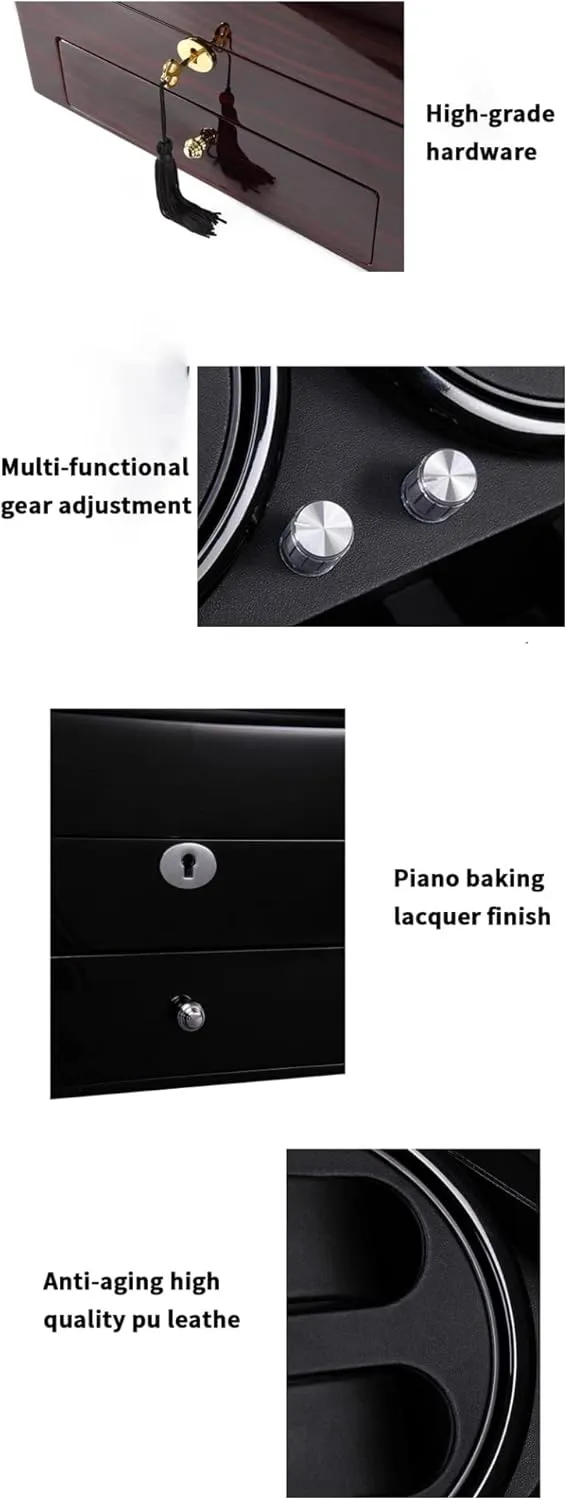 Organizer (White A) Large Capacity Automatic Watch Winder for 12 Watches 4 Extra Storages Luxury Mechanical Watch Storage Case with Quiet Motor Watch simple caste flexible Box 