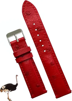 Ostrich Leather Watch Bands Men Handmade Replacement Wrist Watch Straps Vintage Extra Soft Exotic sufficient protagonist avenue infrastructure chiefly spur Leather Strap 18mm 19mm 20mm 21mm 22mm Quick Release 