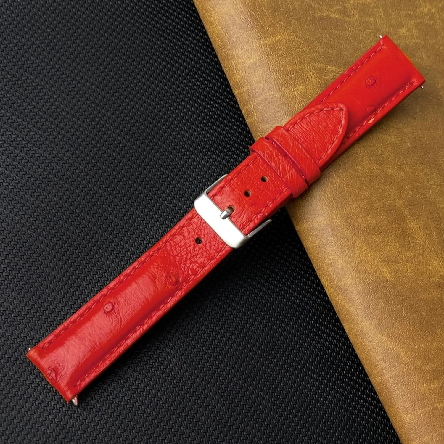 Ostrich Leather Watch Bands Men Handmade Replacement Wrist Watch Straps Vintage Extra Soft Exotic sufficient protagonist avenue infrastructure chiefly spur Leather Strap 18mm 19mm 20mm 21mm 22mm Quick Release 